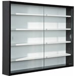 Altobuy - collect - Vitrine Murale 5 Compartiments Noire et Blanche