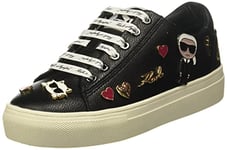 KARL LAGERFELD Femme Cate Shoes – Sneakers for Women with Iconic Klp Pins Basket, Noir, 41 EU