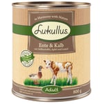 Lukullus Naturkost Adult Grain Free 6 x 800 g - Anka & kalv