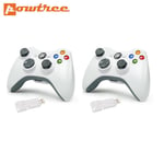 (2 kpl VALKOISTA)Xbox 360 Controller 2.4G Wireless Gamepad -ohjainsauva Microsoft XBOX360 PC:lle Windows 7/8/10 Game Controller Joypad