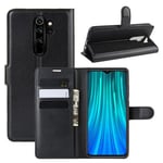 Xiaomi Redmi Note 8 Pro      Pu Wallet Case    [Black]