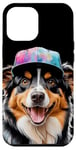 Coque pour iPhone 15 Plus Berger Australien Casquette Snapback Chien Animaux Imprimé