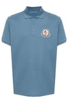 Archive Logo Cotton Polo Shirt Blue Men