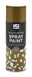 151 Multi Purpose Spray Paint 400ml Metal Wood Aerosol Spray Gold Metallic