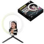 Pixibright 10" LED Fill Ring Light with Tripod Stand & Phone Mount | 2m USB Cable | Dual Color White/Yellow Adjustable Lighting | 1000 Lumens for Perfect Lighting in Photos, Videos, and Livestreams