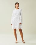 Lexington Kate Broderie Anglaise Dress Vit