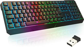 Clavier Sans Fil Gamer AZERTY - Nouveauté 2024 - Fin, Durable, Ergonomique, Disc