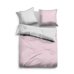 TOM TAILOR 0069600 Parure de lit en Satin de Coton avec 1 taie d'oreiller 155 x 200 cm et 1 taie d'oreiller 80 x 80 cm Rose