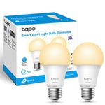 Tapo Smart Bulb, Energy Saving Smart Light Bulb, E27, 8.3W, Works with Amazon Alexa and Google Home, Dimmable Soft Warm White Alexa Light Bulbs, (2-pack)[Energy Class F] (Packaging may vary)