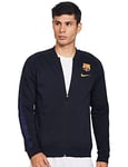 Nike FCB M NK GFA FLC TRK JKT Veste de Sport Homme, Dark Obsidian/(Amarillo) (no Sponsor), FR : M (Taille Fabricant : M)