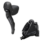 Shimano GRX ST-RX600 GRX 2-speed STI bled with BR-RX400 flat mount calliper, left rear