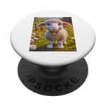 Moutons super mignons animaux de ferme riant souriant PopSockets PopGrip Adhésif