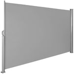 tectake® Store Brise Vue Jardin Retractable Multi-Fonction Store latéral Enroulable Brise Soleil Paravent Exterieur Opaque en Aluminium Store banne pour Terrasse Jardin - Gris | 160 x 300 cm