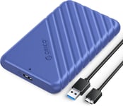 Boitier Disque Dur 2.5'',USB 3.0 Boitier Externe Disque 5Gbps pour SATA HDD et SSD de 2,5'' et 7/9.5 mm,accélération UASP,Trim,sans Outils(Bleu)(Q292)