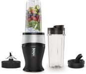 Ninja 700W Slim Blender & Smoothie Maker, 2x 470ml Cups with Spout Silver