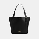 Coach Womens Hadley Tote in Double Face Leather - Black - One Size