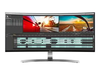 LG 34UC98-W - Écran LED - incurvé - 34" - 3440 x 1440 @ 60 Hz - IPS - 300 cd/m² - 5 ms - 2xThunderbolt, 2xHDMI, DisplayPort - haut-parleurs