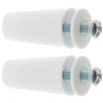 2x Butée d'arrêt de lame finale de volet roulant cône Ø22mm longueur 40mm en polypropylène blanc RAL 9010 avec rondelle et vis Store Fenêtre