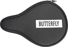 Butterfly Logo Case Round - Housse de Tennis de Table pour Raquette - Design Ovale - Noir