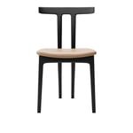 Carl Hansen - OW58, T-Chair, Oak Black, Leather Cat. C Sif 95 - Ruokapöydän tuolit - Ole Wanscher - Nahka/Puu/Vaahto