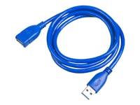 Akyga Ak-Usb-28 - Usb-Förlängningskabel - Usb Typ A (Hane) Till Usb Typ A (Hona) - Usb 3.2 Gen 1 - 30 V - 1 M - Blå