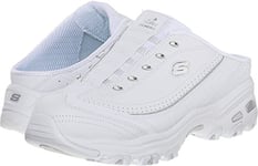 Skechers Women's D'Lites Bright Sky Sneaker, White/Silver, 35 UK