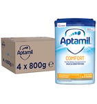 Aptamil Comfort Baby Milk Powder Formula, from Birth, 800g (Pack of 4)