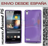 Coque Gel TPU Violet + Protection Ecran pour Huawei Ascend P6 en Espagne