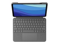 Logitech Combo Touch - Clavier et étui - avec trackpad - rétroéclairé - Apple Smart connector - QWERTZ - Allemand - gris oxford - pour Apple 12.9-inch iPad Pro (5ème génération)