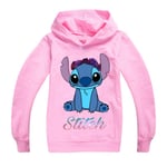 Barn Hoodie med Lilo & Stitch-tryck i rosa - Xin pink 160cm