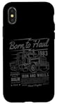 Coque pour iPhone X/XS Born to Haul Semi-Truck Semi-remorque Driver Design