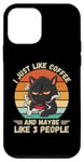 iPhone 12 mini Retro Cat I Just Like Coffee And Maybe Like 3 People Case