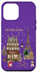 Coque pour iPhone 12 Pro Max Noël à Paris, Tour Eiffel, magasin et festivités