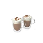 Set of 2 La Cafetiere Double Walled Hot Chocolate Mugs Clear