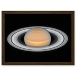 Hubble Space Telescope Image Saturn Opposition 2018 Portrait Of Opulent Ring World Solar System Gas Giant Planet Art Print Framed Poster Wall Decor