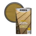 Ronseal Decking Protector 5L Waterproof Wax Enriched UV Protection - Natural