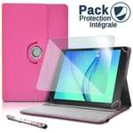 Pack Étui De Protection Rose + Film De Protection En Verre Flexible + Stylet Tactile Pour Archos Access 101 Wifi 10,1 Pouces