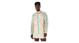 Veste coupe vent asics road limited series packable beige homme