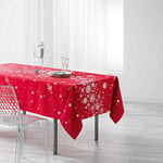 douceur d'interieur Nappe Rectangle, Polyester, Constellation Rouge, 150 x 240 cm