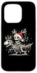 Coque pour iPhone 15 Pro Skeleton Riding Dinosaur T rex Funny Kids Boys Christmas