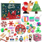 24 dagar/ set Fidget Toys Jul Adventskalenderpaket Anti Stress Toy Kit Stress Relief Figet Toy Blind Box Barn Julklapp style 15