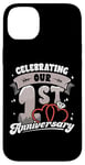 iPhone 14 Plus 1st Wedding Anniversary Celebrating 1 Year Matching Gift Case