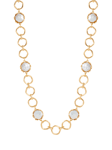 Jon Richard Baroque Pearl Polished Chain Necklace, Gold/Cream