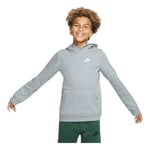 Nike Boy's Sportswear Club Hoodie, Grey (Carbon Heather/White), M (137-147 CM)