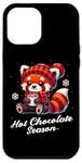 Coque pour iPhone 14 Plus Red Panda Écharpe humoristique avec inscription Merry Christmas Mom Dad Kids