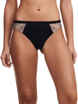 Chantelle Tattoo Love Brazilian Knickers, Black/Golden Beige