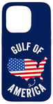 Coque pour iPhone 15 Pro Golfe des États-Unis Amérique Carte drôle Golfe du Mexique Drapeau USA 4 juillet