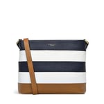 RADLEY London Farringdown Stripe Small Ziptop Crossbody for Women, Made from Grained Leather in a Nautical Design