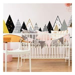 Ambiance Stickers Muraux Enfants Décoration Chambre Bébé - Autocollant Sticker Mural Adhesif Géant Montagnes Scandinaves Chapka - H120 x L200 cm