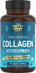 Powerful Marine Collagen Tablets - with Hyaluronic Acid, Biotin & Blueberry -